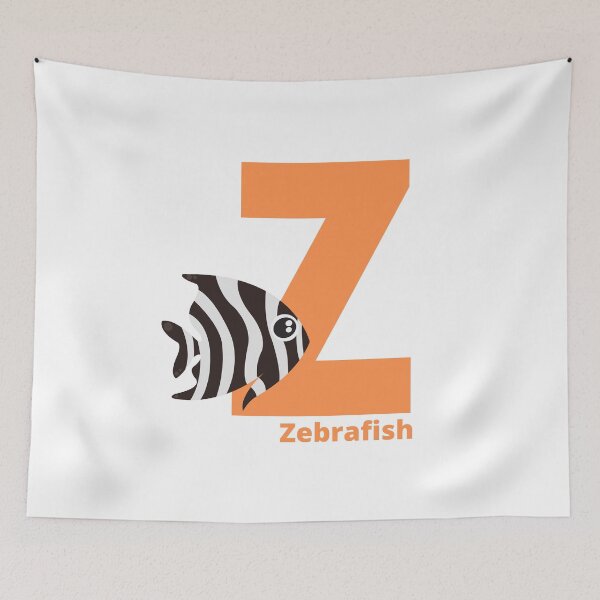 Item preview, Z for Zebra Fish  - Alphabet and Sea Animals designed and sold by CherieTree.