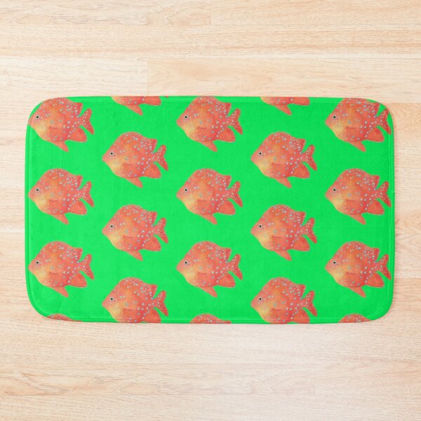 Item preview, Tropical Fish painting on lime background designed and sold by MatsonArtDesign.