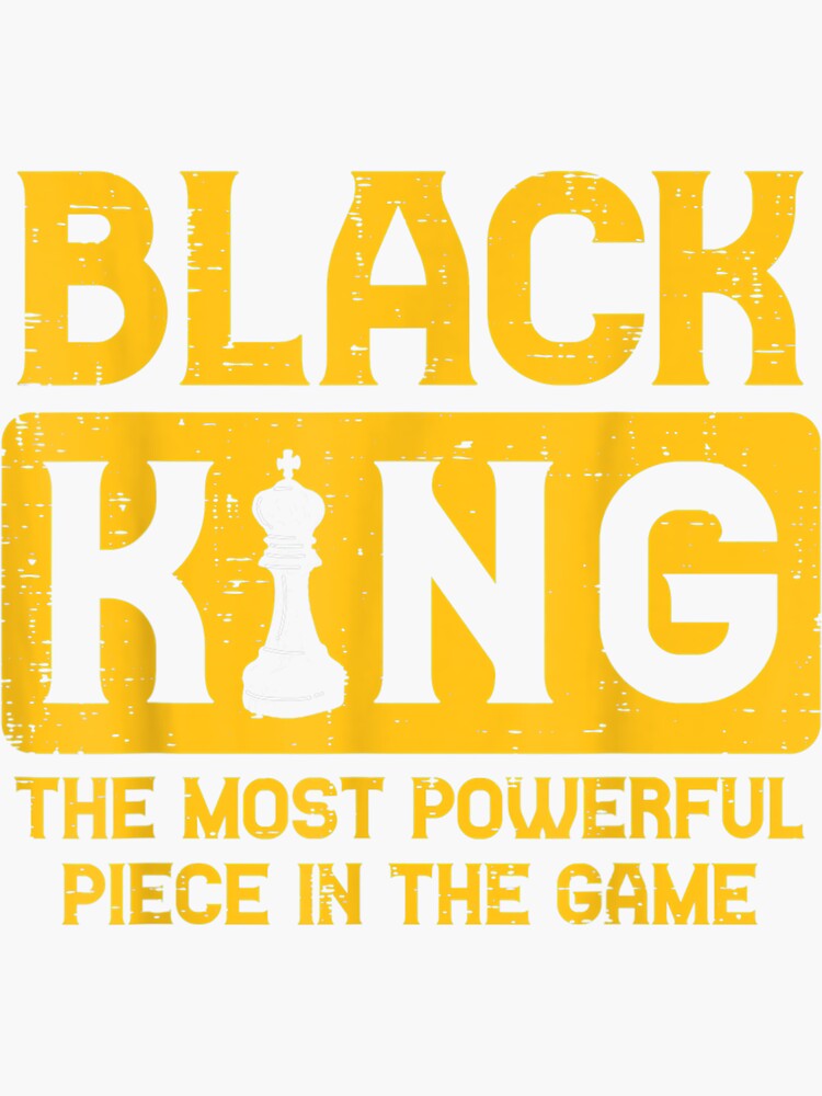"Mens Black King Chess Black Pride History BHM African Men Gift