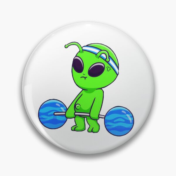 Item preview,  Funny Cute Alien lifting planet weights  designed and sold by BEAUTY ⭐⭐⭐⭐⭐.
