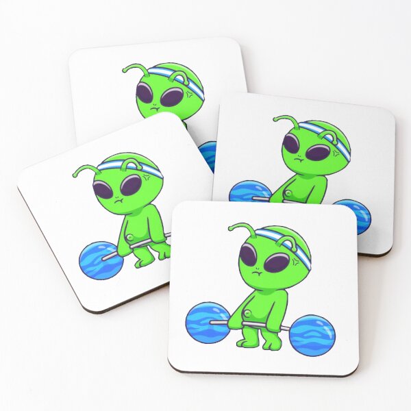 Item preview,  Funny Cute Alien lifting planet weights  designed and sold by BEAUTY ⭐⭐⭐⭐⭐.