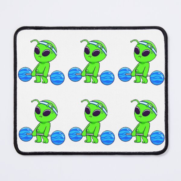 Item preview,  Funny Cute Alien lifting planet weights  designed and sold by BEAUTY ⭐⭐⭐⭐⭐.