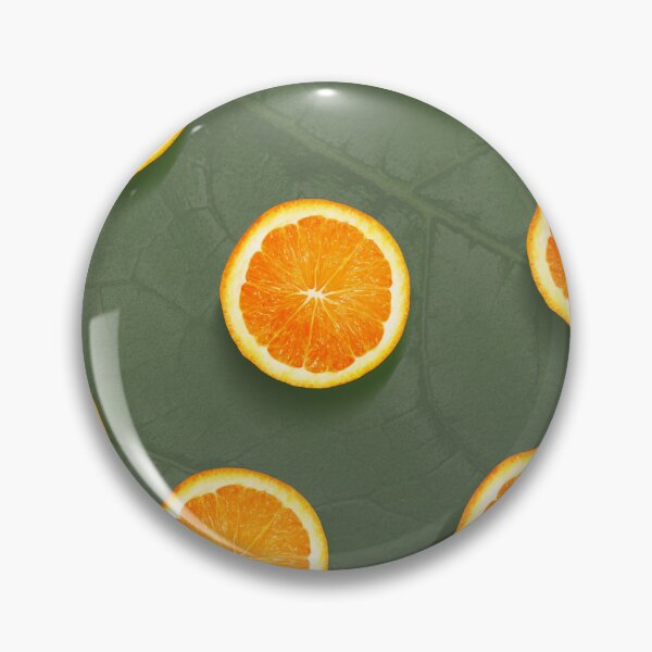 Item preview, Oranges slices pattern background, fresh fruits on green background designed and sold by vocej.