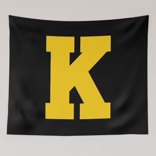Item preview, Alphabet, Yellow K, Sports letter K designed and sold by TheCultStuff.