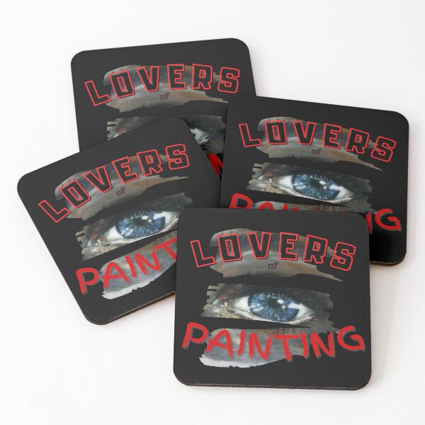 Item preview, Lovers of Painting for painters and hobby painters lettering for painters with a painted eye designed and sold by Anke Franikowski.