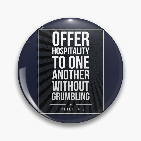 Item preview, 1 Peter 4:9 Subway style (white text on black) designed and sold by Dpe1974.