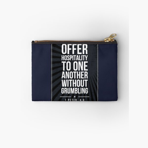 Item preview, 1 Peter 4:9 Subway style (white text on black) designed and sold by Dpe1974.