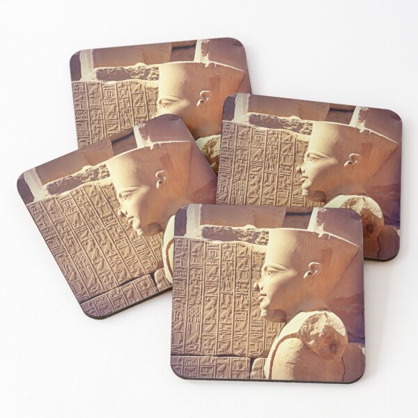 Item preview, Pharaoh Tutankhamun statue, profile, hieroglyphics, Karnak temple in Luxor, ancient Egypt photography, Egyptian temples designed and sold by art-of-egypt.