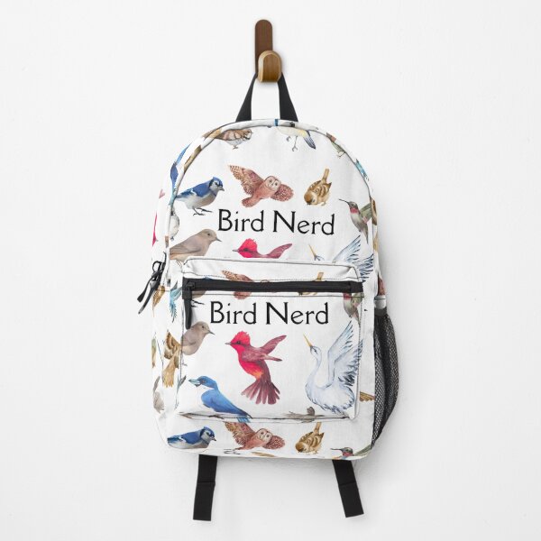 Item preview, Bird Nerd, Watercolor colorful birding pattern designed and sold by HappyVibesAlert.