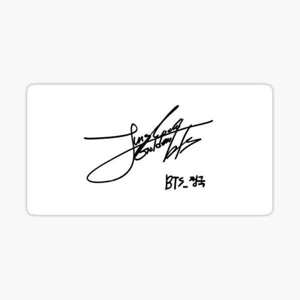 JUNGKOOK SIGNATURE Canvas Print By Guidof500 stickhealthcare.co.uk