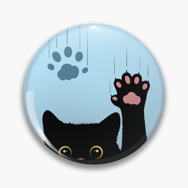 Item preview, Cat Cute and Naughty Character sliding down on window glass designed and sold by BluedarkArt.