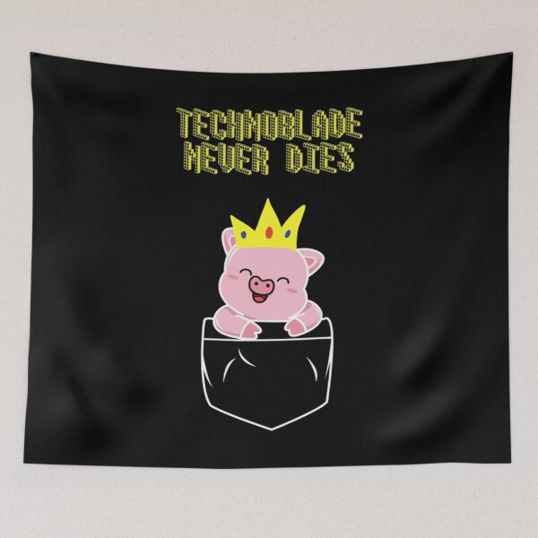 Item preview, Meme Pig King Technoblade Never Dies designed and sold by JamauDS.