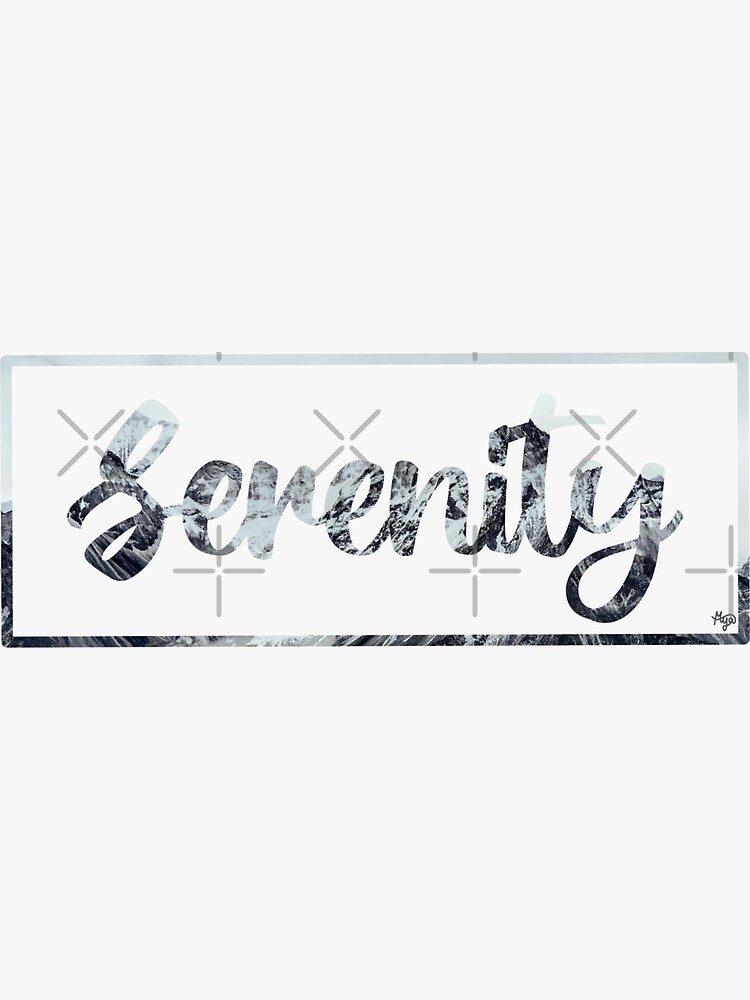 "Serenity" Sticker for Sale by ArtByMya Redbubble