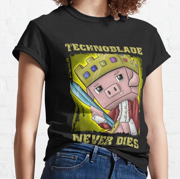  Technoblade Never Dies Funny T-Shirt : Clothing, Shoes