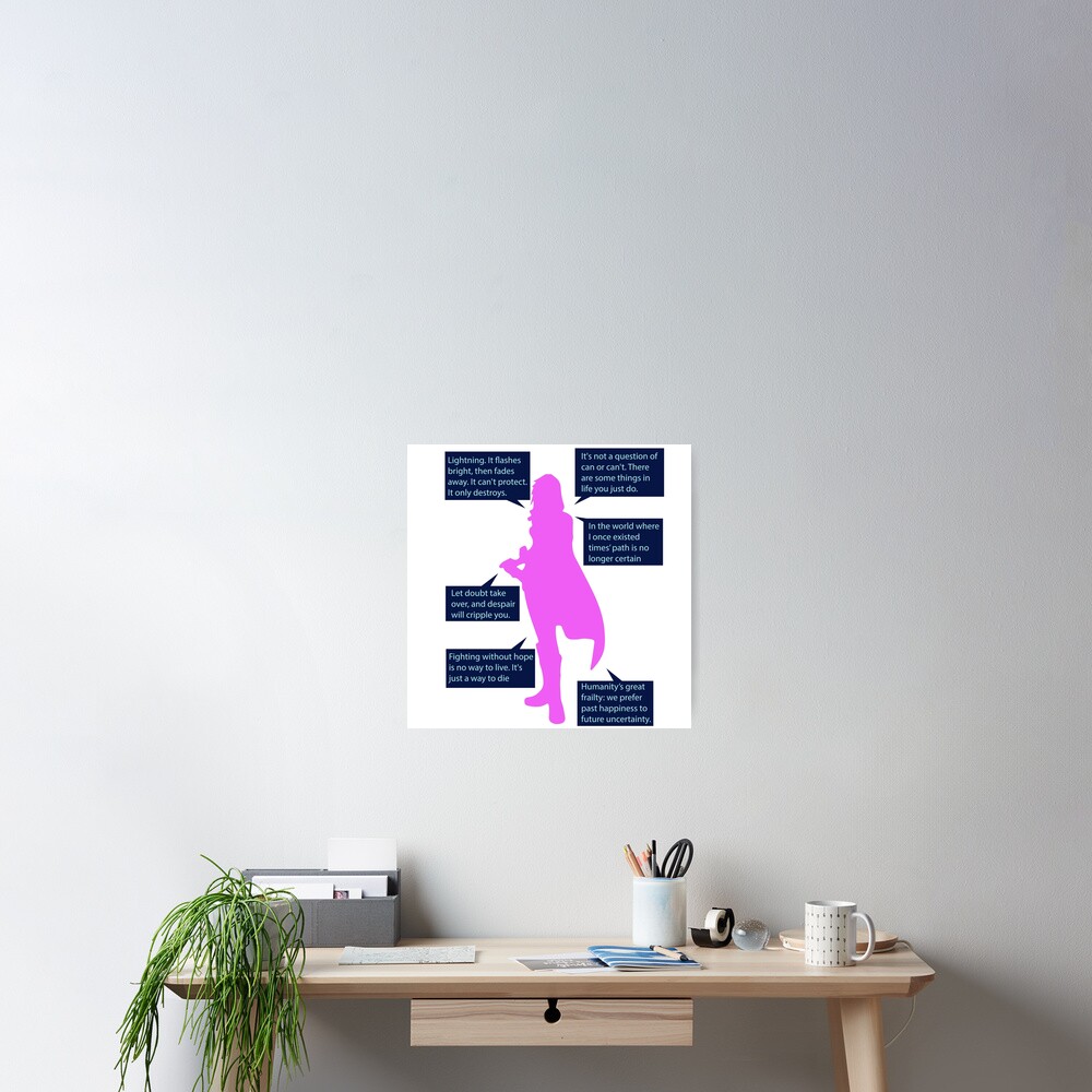 "Lightning Final Fantasy XIII Quotes" Poster for Sale by