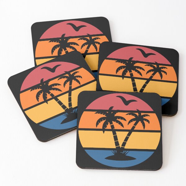 Item preview, Retro Palm Trees Summer Sunset Beach Vintage designed and sold by ghostsanda.