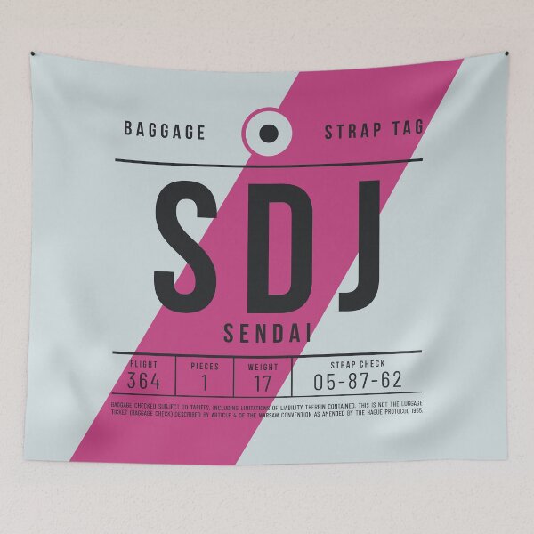 Item preview, Luggage Tag E - SDJ Sendai Japan designed and sold by VoodooCircus.