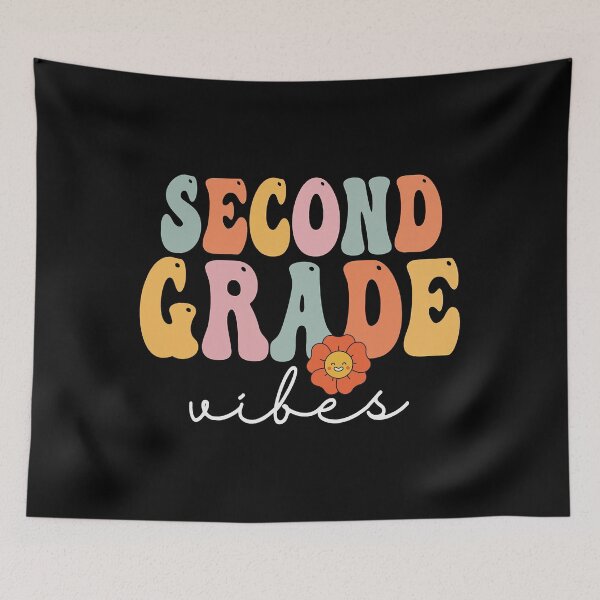 Item preview, Second Grade Vibes Retro Groovy Vintage First Day Of School designed and sold by colesabrina88.