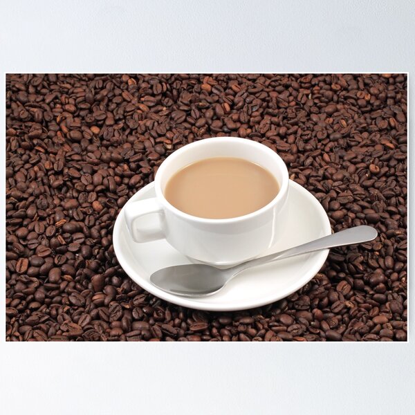 Item preview, Coffee cup on coffee bean background designed and sold by vitoriaholdings.