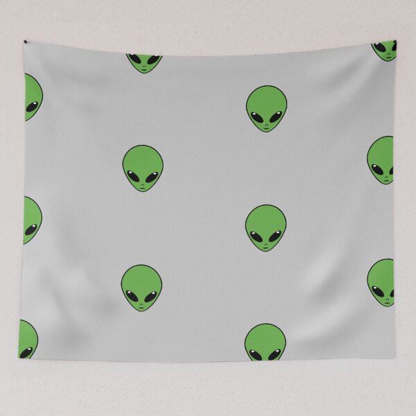 Item preview, Green alien head designed and sold by StuckandBlue.