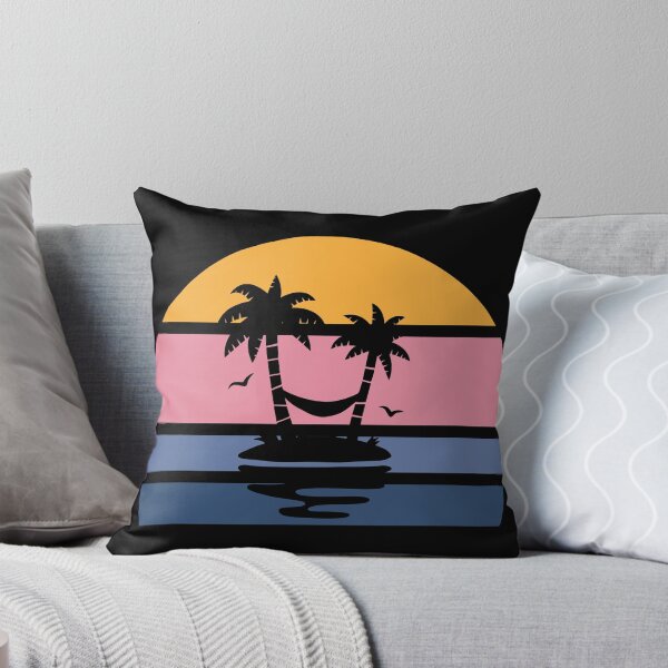 Item preview, Retro Sunset Beach Palm Trees Summer Vintage designed and sold by ghostsanda.