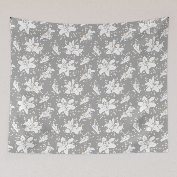 Artikelvorschau, Grey Lily Pattern entworfen und verkauft von Meggie-moos.