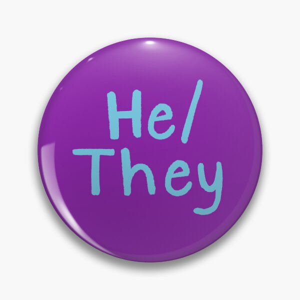 Item preview, Purple He/They (Light Blue Text) designed and sold by Smoltsuki.