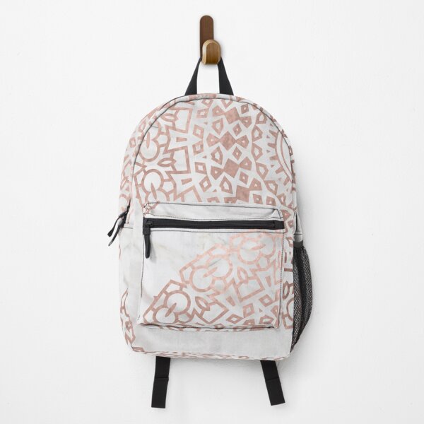 Item preview, Marble mandala - beaded rose gold on white designed and sold by marbleco.