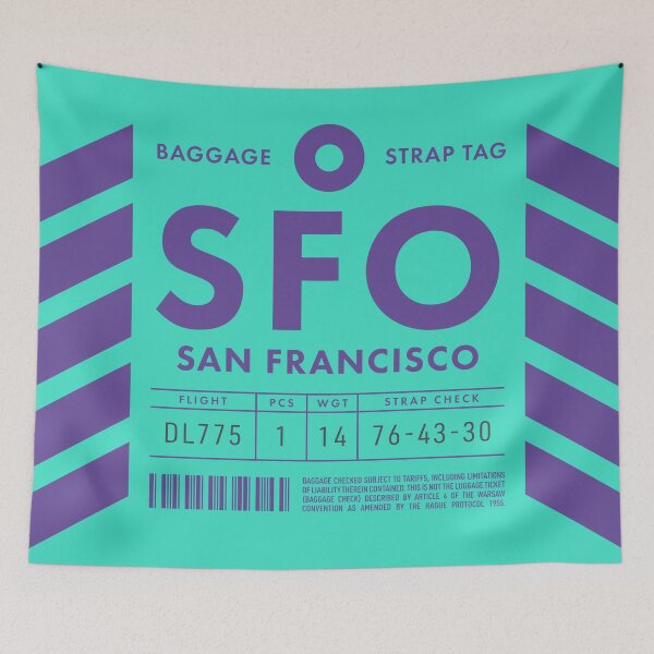Item preview, Luggage Tag D - SFO San Francisco USA designed and sold by VoodooCircus.