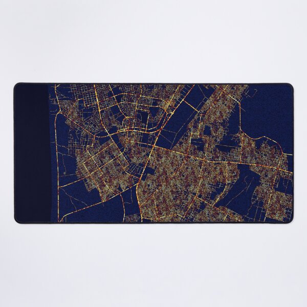 Item preview, Nouakchott, Mauritania Map - City At Night designed and sold by deMAP.