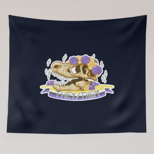 Item preview, Dinosaur Pride - theythem pronouns   designed and sold by TheRacingPit.