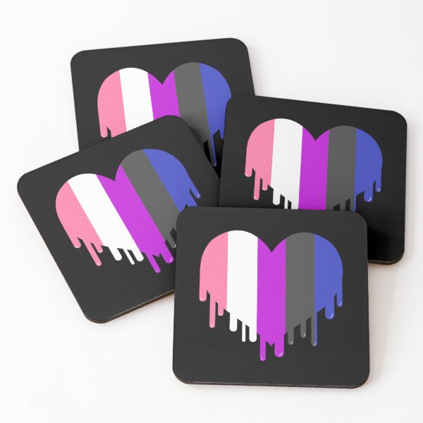 Item preview, Dripping Genderfluid Heart Genderfluid Pride   designed and sold by TheRacingPit.