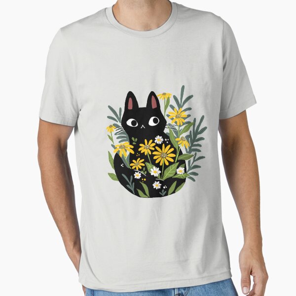 Artikel-Vorschau von Schwarze Katze mit Blumen, designt und verkauft von michelledraws.