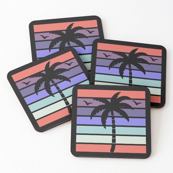 Item preview, Retro Summer Palm Tree Sunset Beach Vintage designed and sold by ghostsanda.