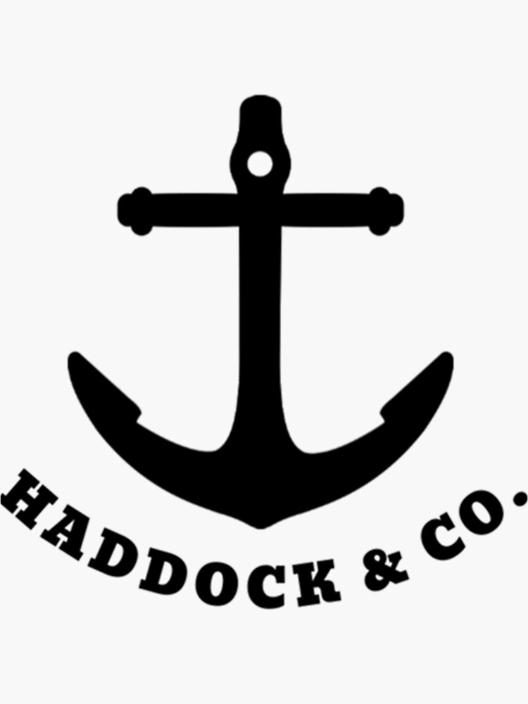 "Haddock and Co. Shipping Tee " Sticker for Sale by SukhCreationss