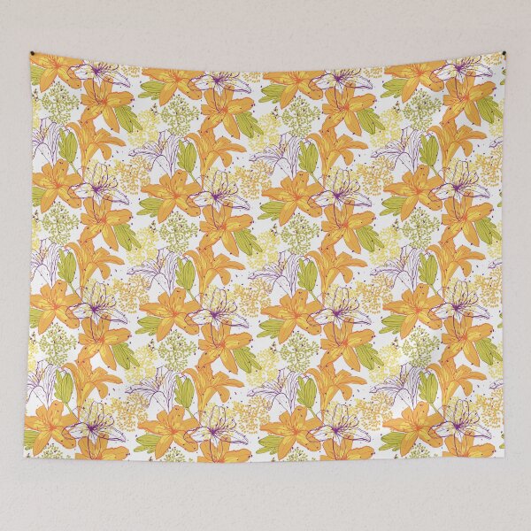 Artikelvorschau, Yellow Lily Pattern entworfen und verkauft von Meggie-moos.