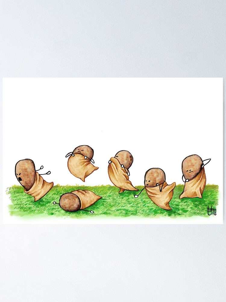 potato-sack-race-poster-by-papagaeio-redbubble