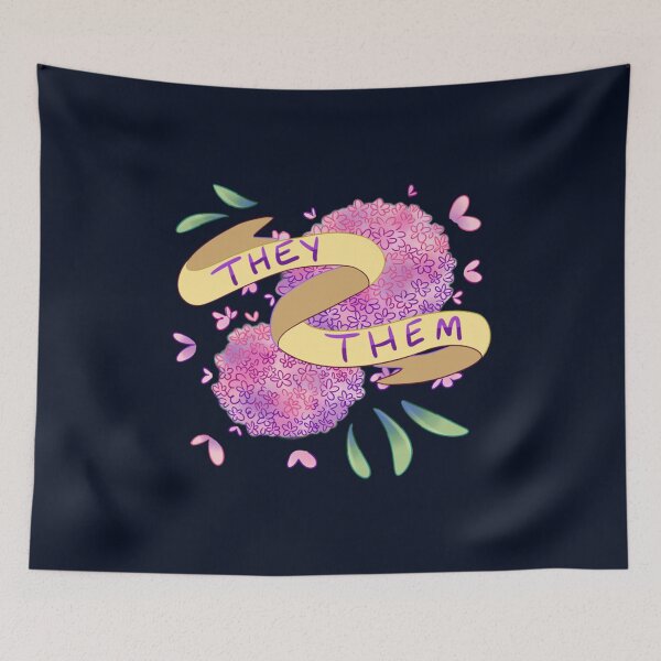 Item preview, Flowery Pronouns (TheyThem)   designed and sold by TheRacingPit.