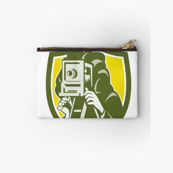 Item preview, Photographer Shooting Vintage Camera Shield Retro designed and sold by patrimonio.