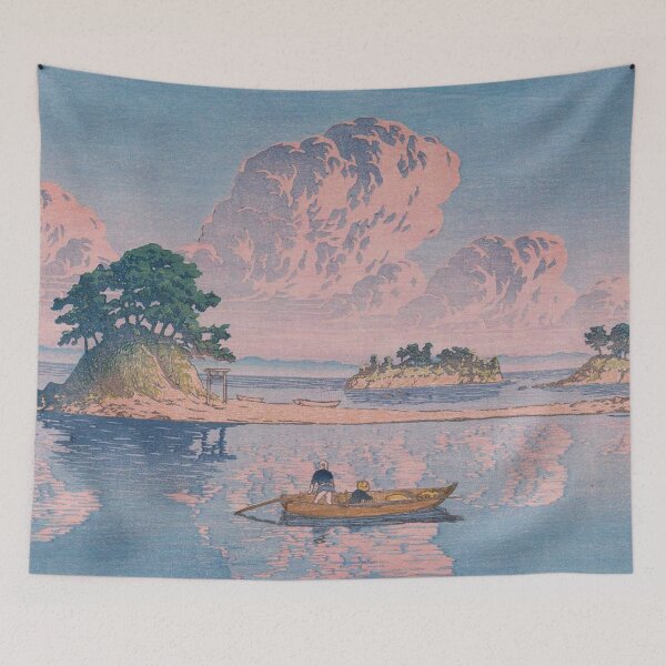 Aperçu de l'œuvre Tsukumojima à Shimabara par Kawase Hasui, restauré créée et vendue par FineJapan.