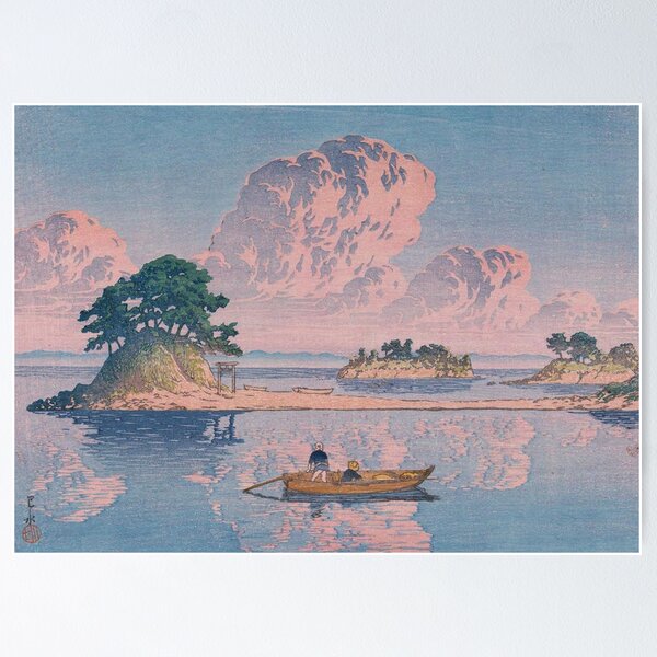 Item preview, Tsukumojima in Shimabara by Kawase Hasui, restored designed and sold by FineJapan.