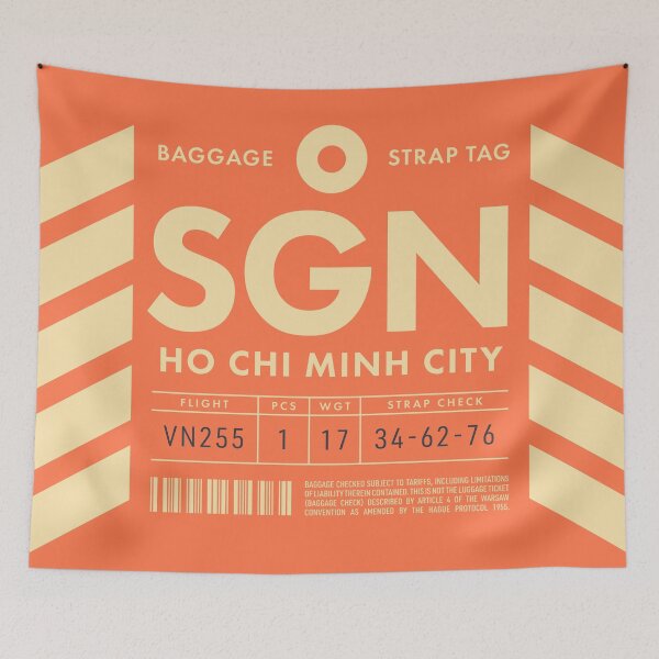 Item preview, Luggage Tag D - SGN Ho Chi Minh City Vietnam designed and sold by VoodooCircus.