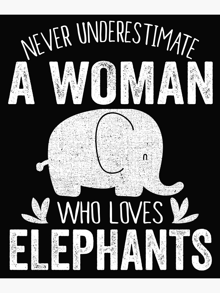 Never Underestiamte A Woman Who Loves Elephant Poster For Sale By Phoenix23 Redbubble 