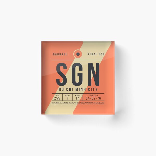 Item preview, Luggage Tag E - SGN Ho Chi Minh City Vietnam designed and sold by VoodooCircus.