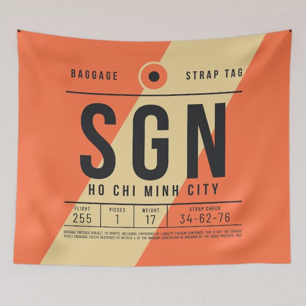 Item preview, Luggage Tag E - SGN Ho Chi Minh City Vietnam designed and sold by VoodooCircus.
