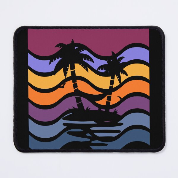 Item preview, Retro Sunset Wave Palm Tree Summer Beach Vintage designed and sold by ghostsanda.
