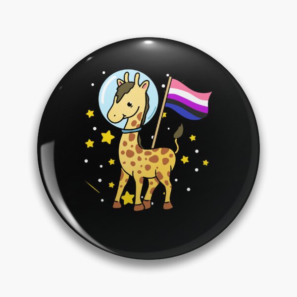 Item preview, Genderfluid Giraffe In Space Genderfluid Pride   designed and sold by TheRacingPit.
