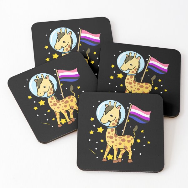 Item preview, Genderfluid Giraffe In Space Genderfluid Pride   designed and sold by TheRacingPit.