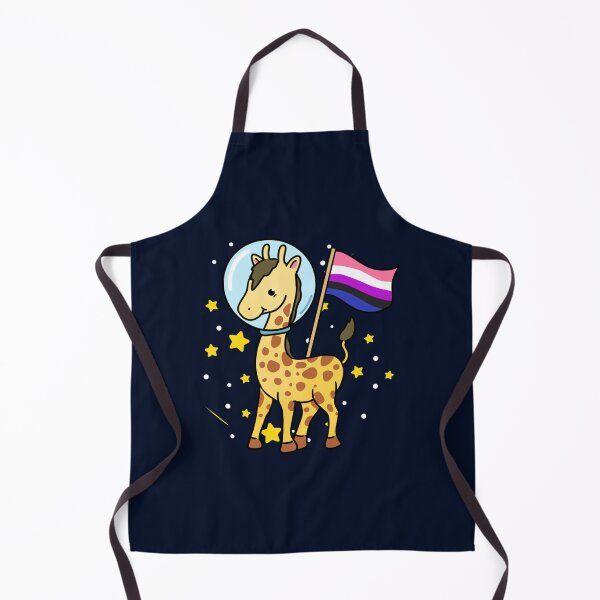 Item preview, Genderfluid Giraffe In Space Genderfluid Pride designed and sold by TheRacingPit.