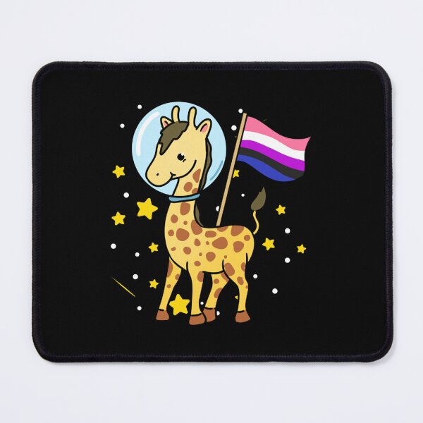 Item preview, Genderfluid Giraffe In Space Genderfluid Pride   designed and sold by TheRacingPit.